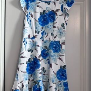 SHEIN Blue Floral  Dress